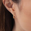 Thumbnail Image 1 of 4.5 - 5.0mm Cultured Freshwater Pearl, Ball Stud and Scallop Hoop Earrings Set in 14K Gold
