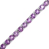 Thumbnail Image 1 of 4.0mm Amethyst Tennis Bracelet in Sterling Silver
