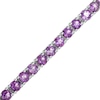 Thumbnail Image 0 of 4.0mm Amethyst Tennis Bracelet in Sterling Silver