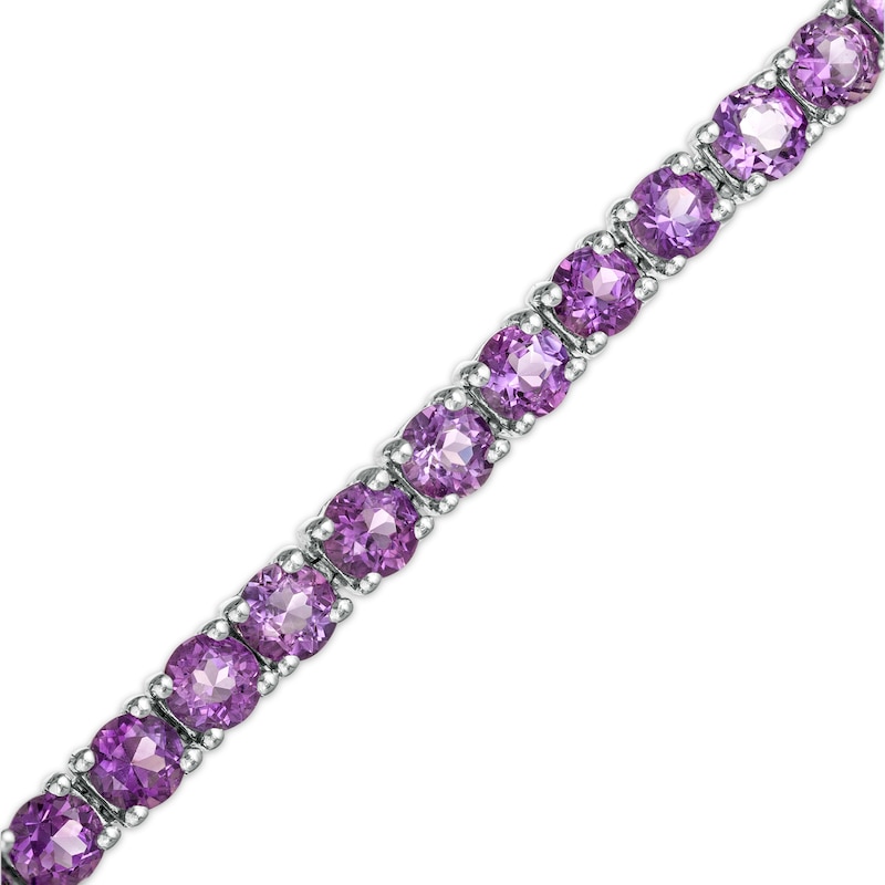 4.0mm Amethyst Tennis Bracelet in Sterling Silver