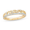 Thumbnail Image 0 of 0.04 CT. T.W. Diamond Filigree Double-Row Ring in 10K Gold