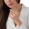 Thumbnail Image 1 of 0.04 CT. T.W. Diamond Filigree Double-Row Ring in 10K Gold