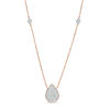 0.25 CT. T.W. Composite Diamond Teardrop Station Necklace in 10K Rose Gold