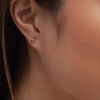 Thumbnail Image 1 of Diamond Accent Loop Heart Stud Earrings in 10K Gold