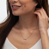 Thumbnail Image 1 of 0.04 CT. T.W. Diamond Heart "MOM" Necklace in Sterling Silver and 10K Rose Gold