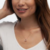 Thumbnail Image 2 of 0.085 CT. T.W. Diamond Tilted Layered Double Heart Pendant in 10K Rose Gold