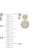 0.23 CT. T.W. Diamond Sunflower Drop Earrings in 10K Gold