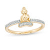 Thumbnail Image 0 of 0.09 CT. T.W. Diamond Buddha Ring in 10K Gold