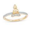 Thumbnail Image 1 of 0.09 CT. T.W. Diamond Buddha Ring in 10K Gold