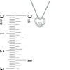 Diamond Accent Solitaire Heart Pendant and Stud Earrings Set in Sterling Silver
