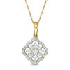 Thumbnail Image 1 of 0.50 CT. T.W. Diamond Scallop Frame Pendant in 10K Gold
