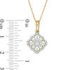 Thumbnail Image 1 of 0.50 CT. T.W. Diamond Scallop Frame Pendant in 10K Gold
