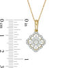 Thumbnail Image 2 of 0.50 CT. T.W. Diamond Scallop Frame Pendant in 10K Gold