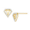 Thumbnail Image 1 of 0.07 CT. T.W. Diamond Geometric Diamond-Shaped Stud Earrings in 10K Gold