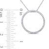 Thumbnail Image 2 of 0.24 CT. T.W. Diamond Open Circle Pendant in 10K White Gold - 17"