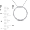 Thumbnail Image 3 of 0.24 CT. T.W. Diamond Open Circle Pendant in 10K White Gold - 17"