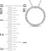 Thumbnail Image 3 of 0.12 CT. T.W. Diamond Open Circle Pendant in 10K White Gold - 17"