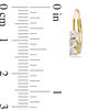 Thumbnail Image 3 of 0.24 CT. T.W. Diamond Three Stone Drop Earrings in 14K Gold