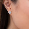 Thumbnail Image 2 of Peoples 100-Year Anniversary 0.50 CT. T.W. Diamond Snowflake Stud Earrings in 10K White Gold