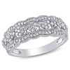 Thumbnail Image 0 of 0.49 CT. T.W. Composite Diamond Scallop Vintage-Style Ring in 10K White Gold