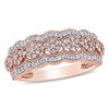 Thumbnail Image 1 of 0.49 CT. T.W. Composite Diamond Scallop Vintage-Style Ring in 10K Rose Gold