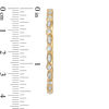 Thumbnail Image 3 of 0.37 CT. T.W. Diamond Alternating Geometric Hoop Earrings in 10K Gold