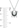 Thumbnail Image 2 of Unstoppable Love™ 0.04 CT. T.W. Enhanced Black and White Diamond Turtle Pendant in Sterling Silver
