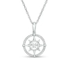 Thumbnail Image 1 of Unstoppable Love™ 0.065 CT. T.W. Diamond Compass Pendant in Sterling Silver