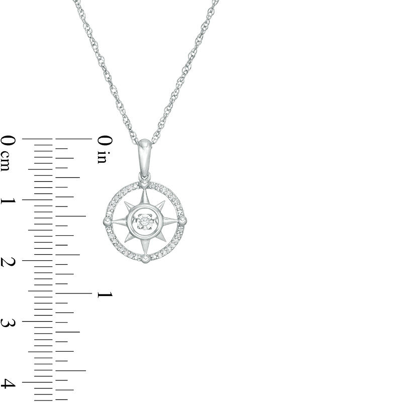 Unstoppable Love™ CT. T.W. Diamond Compass Pendant in Sterling Silver|Peoples Jewellers