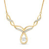 Thumbnail Image 0 of Unstoppable Love™ 0.146 CT. T.W. Diamond Twist Necklace in 10K Gold - 16.5"