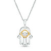 Thumbnail Image 1 of Unstoppable Love™ Diamond Accent Hamsa Pendant in Sterling Silver and 10K Gold