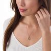 Thumbnail Image 1 of Unstoppable Love™ Diamond Accent Crescent Moon with Heart Pendant in Sterling Silver and 10K Gold