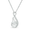 Thumbnail Image 0 of Unstoppable Love™ 0.04 CT. T.W. Diamond Whale Tail Pendant in Sterling Silver