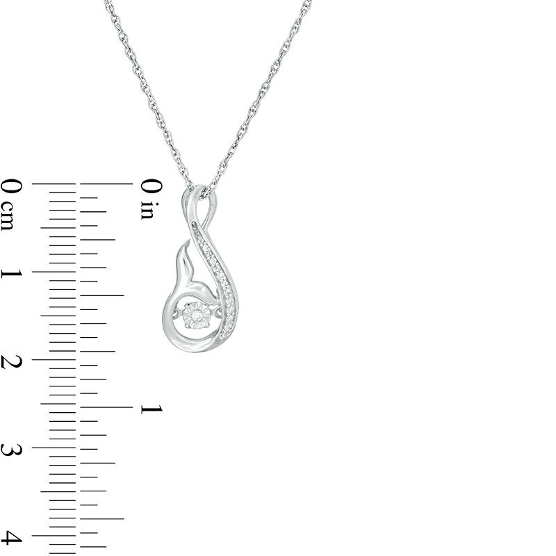 Unstoppable Love™ 0.04 CT. T.W. Diamond Whale Tail Pendant in Sterling Silver