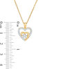 Thumbnail Image 2 of Unstoppable Love™ 0.18 CT. T.W. Diamond Double Heart Outline Pendant in 10K Gold