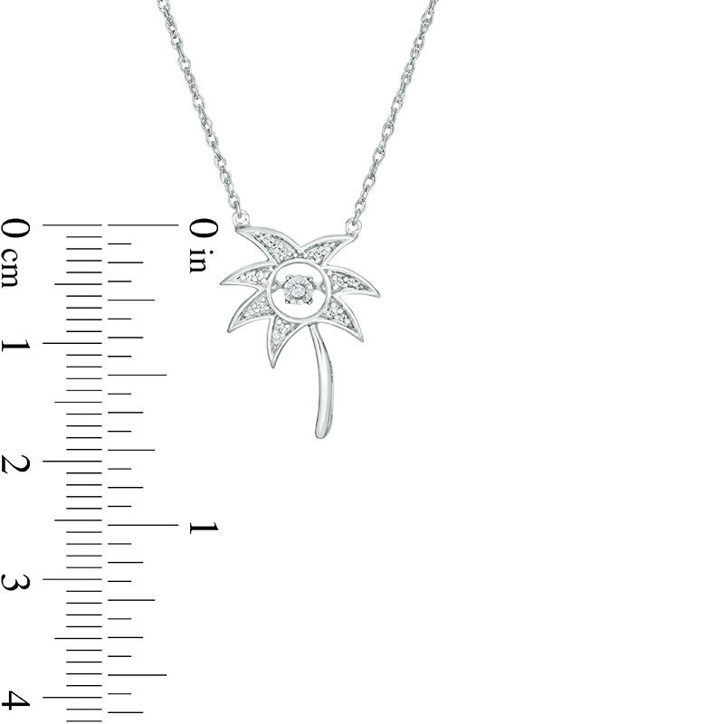 Unstoppable Love™ 0.04 CT. T.W. Diamond Palm Tree Pendant in Sterling Silver