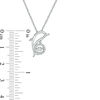 Thumbnail Image 2 of Unstoppable Love™ 0.04 CT. T.W. Diamond Dolphin Outline Pendant in Sterling Silver