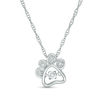 Thumbnail Image 0 of Unstoppable Love™ Diamond Accent Paw Print Pendant in Sterling Silver