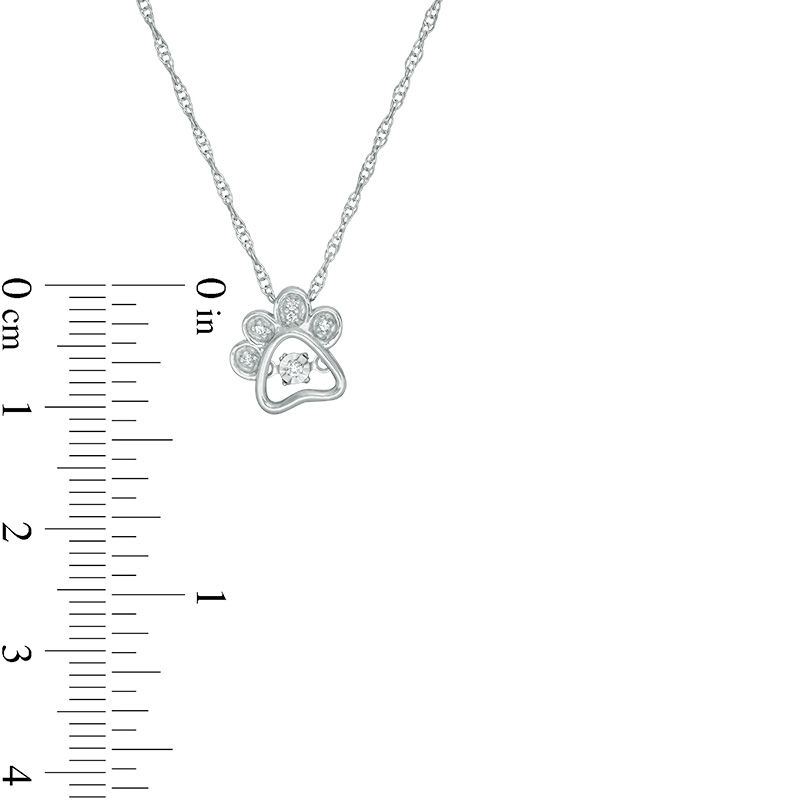 Main Image 3 of Unstoppable Love™ Diamond Accent Paw Print Pendant in Sterling Silver