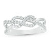 Thumbnail Image 0 of 0.23 CT. T.W. Diamond Infinity Split Shank Ring in Sterling Silver