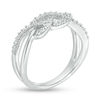 Thumbnail Image 2 of 0.23 CT. T.W. Diamond Infinity Split Shank Ring in Sterling Silver
