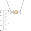 Thumbnail Image 2 of 0.065 CT. T.W. Composite Diamond "MOM" Knot Necklace in Sterling Silver and 10K Gold - 17"
