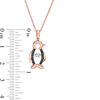 Thumbnail Image 3 of Unstoppable Love™ 0.066 CT. T.W. Enhanced Black and White Diamond Pendant in Sterling Silver with 14K Rose Gold Plate