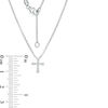 Thumbnail Image 2 of 0.04 CT. T.W. Diamond Cross Necklace in Sterling Silver - 20"