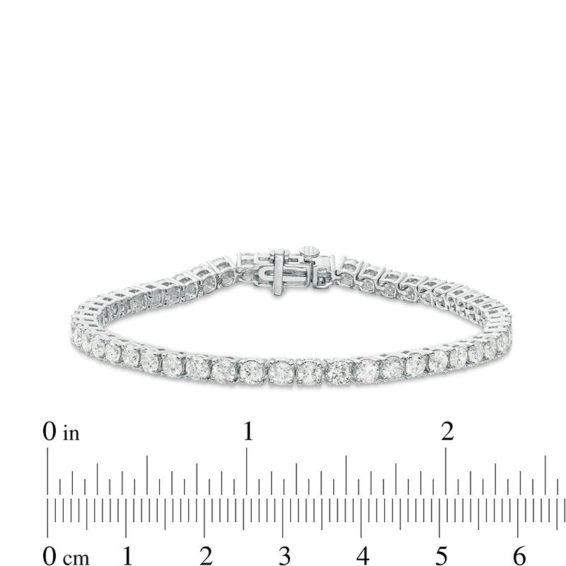 Main Image 4 of 5.95 CT. T.W. Diamond Tennis Bracelet in 10K White Gold