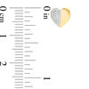 Thumbnail Image 3 of 0.13 CT. T.W. Diamond Laser-Cut Heart Stud Earrings in 10K Gold