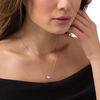Thumbnail Image 2 of 0.10 CT. T.W. Diamond Hexagon Necklace in 10K White Gold