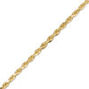 Thumbnail Image 1 of Men's 3.0mm Diamond-Cut Rope Chain Bracelet in Solid 14K Gold - 8.0"