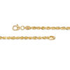 Thumbnail Image 3 of Men's 3.0mm Diamond-Cut Rope Chain Bracelet in Solid 14K Gold - 8.0"