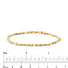 Thumbnail Image 4 of Men's 3.0mm Diamond-Cut Rope Chain Bracelet in Solid 14K Gold - 8.0"